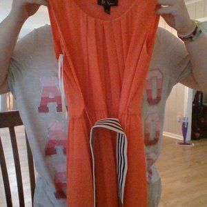 pink dress with belt